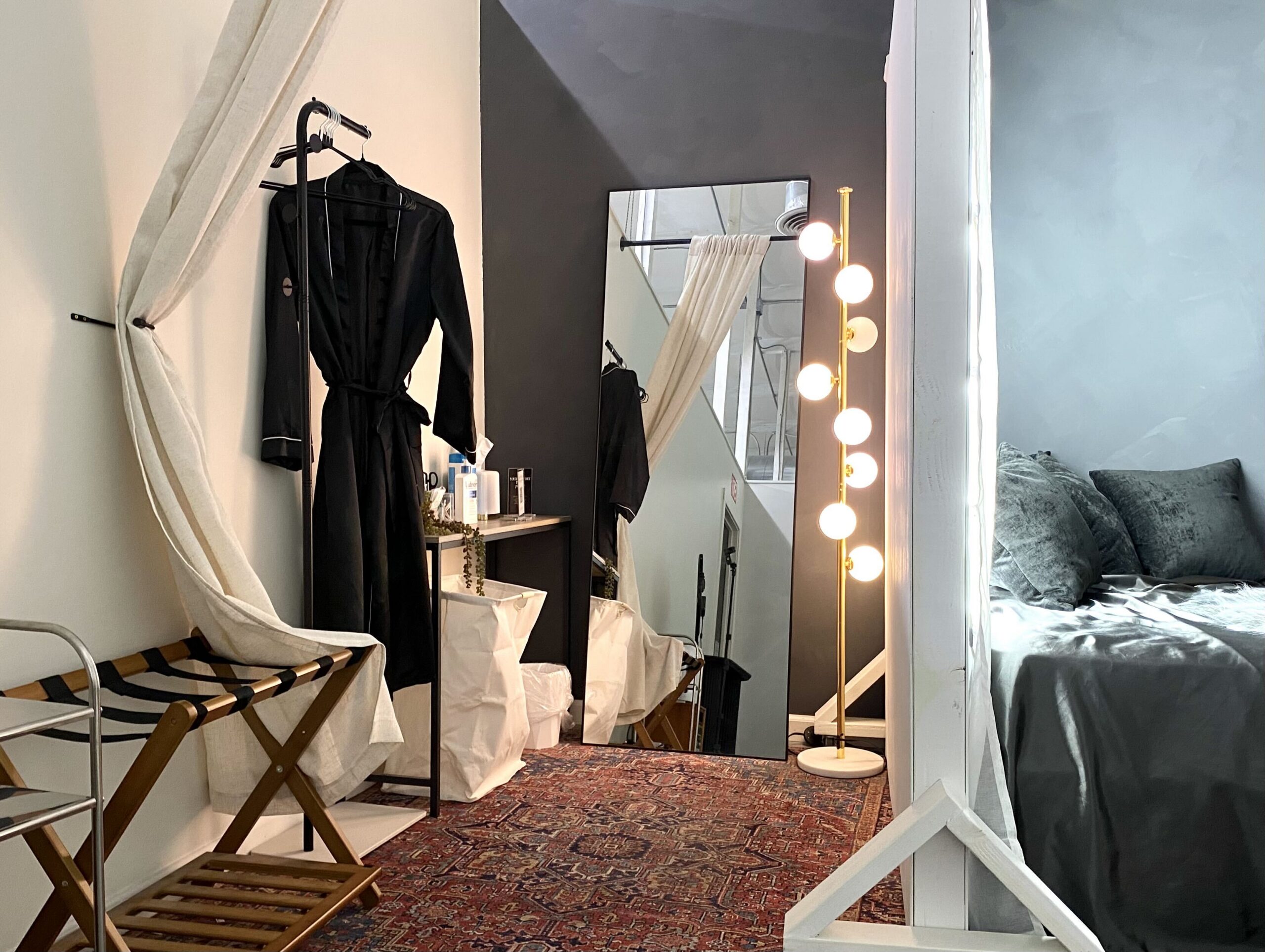 All-women boudoir studio Napa California - session environment